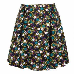 Короткая женская юбка с цветочным принтом GRACE & MILA