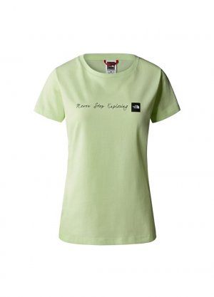Зеленая женская футболка с круглым вырезом The North Face