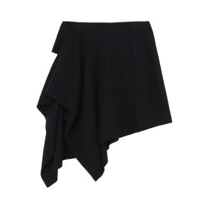 Шорты R Draped Skirt 'Black', черный Yohji Yamamoto
