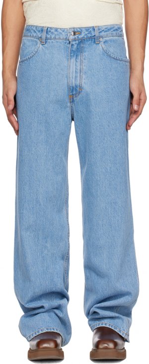 Синие широкие джинсы Eckhaus Latta