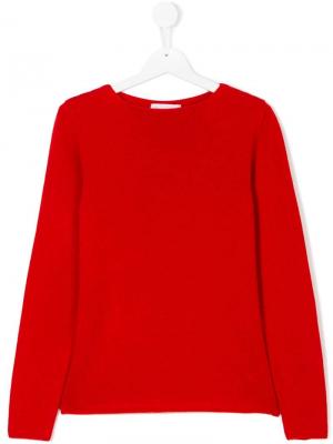 Подростковый пуловер с длинными рукавами Simonetta. Цвет: красный