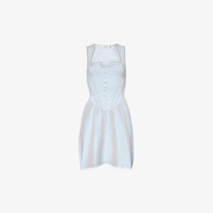 Трикотажное платье мини из переработанной вискозы и с графическим узором Poppy , серый Ph5