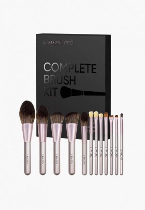 Набор кистей для макияжа Limoni Complete Brush Kit  (12 кистей). Цвет: розовый