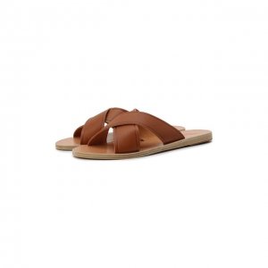 Кожаные шлепанцы Ancient Greek Sandals. Цвет: коричневый