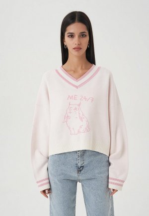 Пуловер Feelz Bunny. Цвет: белый