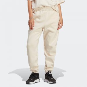Зауженные брюки Essentials Fleece, бежевый Adidas