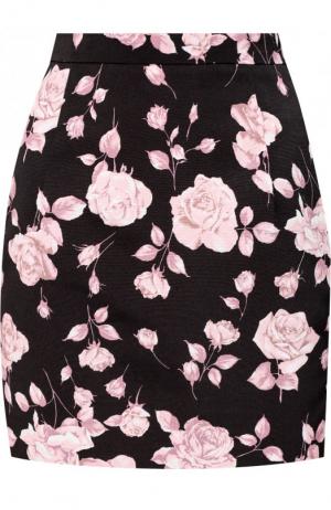 Мини-юбка с цветочным принтом Alessandra Rich. Цвет: разноцветный