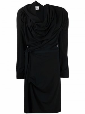 Платье с длинными рукавами и драпировкой Vivienne Westwood. Цвет: черный