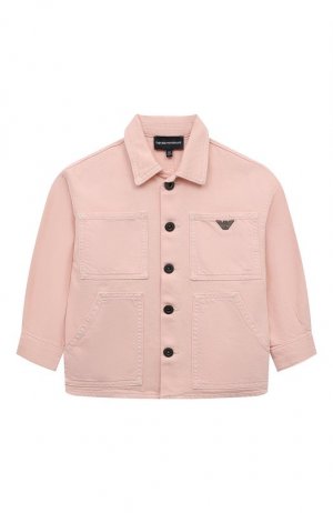 Джинсовая рубашка Emporio Armani. Цвет: розовый
