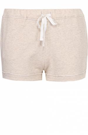 Мини-шорты с карманами и эластичным поясом Back Label. Цвет: бежевый
