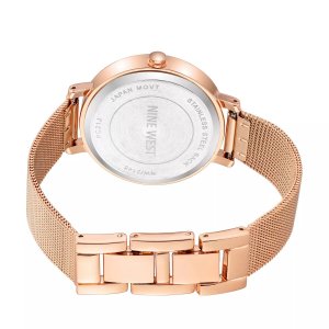 Женские часы с сетчатым браслетом оттенка розового золота Nine West