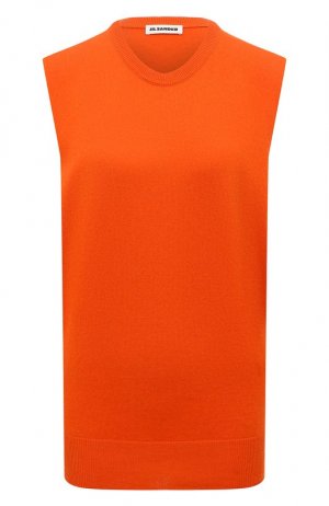 Кашемировый жилет Jil Sander. Цвет: оранжевый