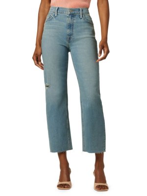 Укороченные джинсы Rosie с высокой посадкой и широкими штанинами , цвет Light Denim Hudson