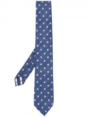 Delloglio галстук с узором Dell'oglio. Цвет: синий
