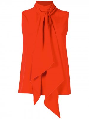 Креповый топ с шарфом Paule Ka. Цвет: оранжевый