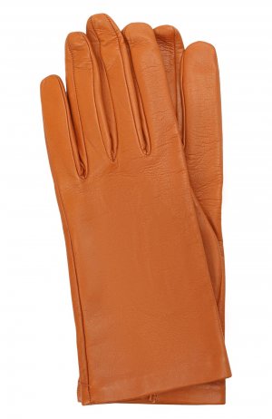 Кожаные перчатки Dries Van Noten. Цвет: бежевый