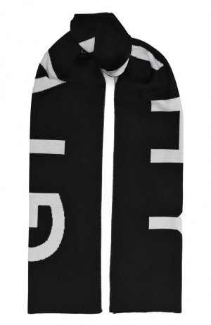 Шерстяной шарф Givenchy. Цвет: чёрно-белый
