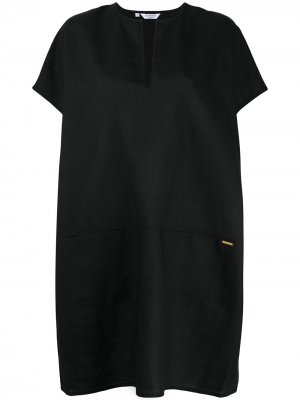 Пляжное платье с металлическим логотипом Calvin Klein. Цвет: черный