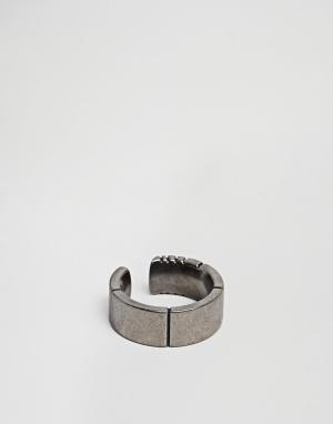 Стальное кольцо в винтажном стиле Sector Vitaly. Цвет: серебряный