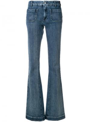 Расклешенные джинсы со вставками The Seafarer. Цвет: синий