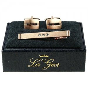 Подарочный набор LA GEER 140525 (заколка для галстука, запонки) 7*3*10см