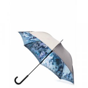Зонт-трость , мультиколор ELEGANZZA. Цвет: фиолетовый/серебристый/голубой