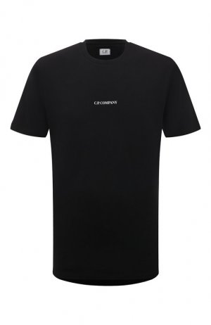 Хлопковая футболка C.P. Company. Цвет: чёрный