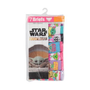Комплект из 7 хлопковых трусов «Звездные войны» для девочек 4–8 лет, он же Baby Yoda Star Wars