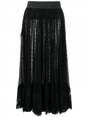 Юбка миди Dolce & Gabbana. Цвет: черный