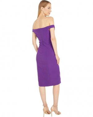 Платье MARINA Stretch Crepe Off Shoulder, цвет Violet