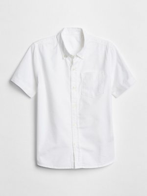 Рубашка с коротким рукавом GAP. Цвет: белый
