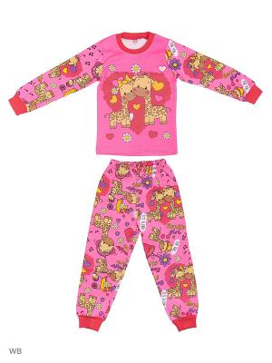 Пижама для девочки Bonito kids. Цвет: розовый, фуксия