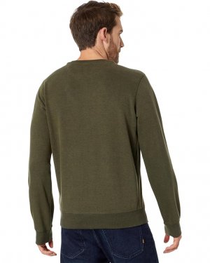 Толстовка U.S. POLO ASSN. Long Sleeve Popover Crew Neck Fleece Sweatshirt, цвет Army Heather/Vanilla Prep