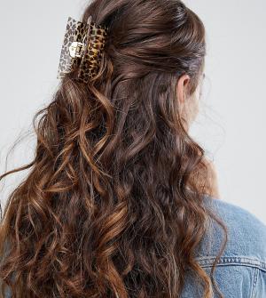 Заколка-крабик для волос с леопардовым принтом -Мульти Glamorous