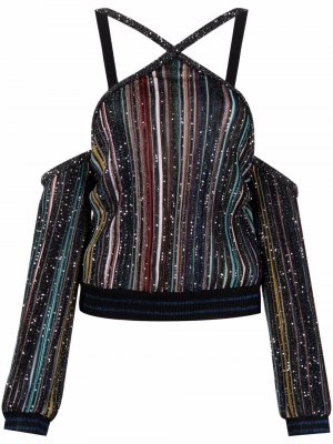 Sequin-embellished striped vest Missoni. Цвет: черный