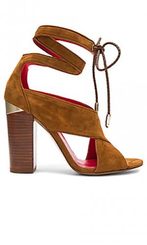 Ankle wrap heel Pura Lopez. Цвет: коньяк