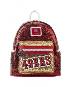 Мини-рюкзак San Francisco 49ers с пайетками, красный Loungefly