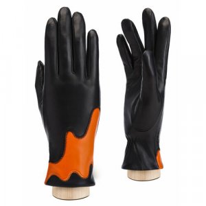 Перчатки , размер 8, оранжевый, черный ELEGANZZA. Цвет: оранжевый/черный