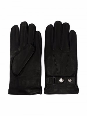 Кожаные перчатки Armani Exchange. Цвет: черный