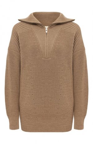 Шерстяной свитер Isabel Marant. Цвет: бежевый