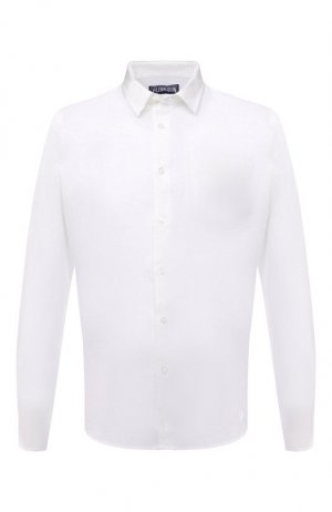 Льняная рубашка Vilebrequin. Цвет: белый
