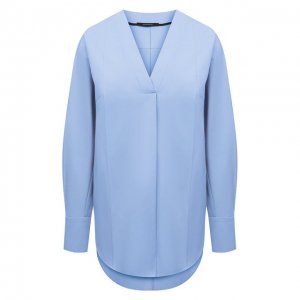 Хлопковая блузка DANIILBERG. Цвет: голубой