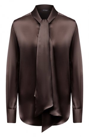 Шелковая блузка Kiton. Цвет: коричневый