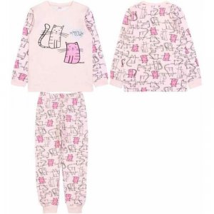 Пижама , размер 128, розовый BONITO KIDS. Цвет: розовый/кремовый