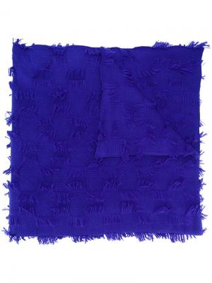 Пушистый шарф Oyuna. Цвет: синий