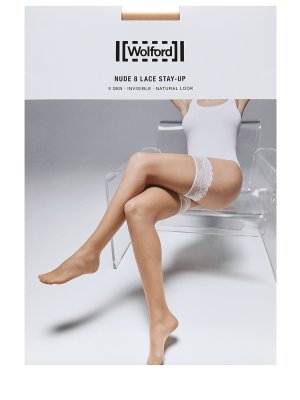 Чулки Nude 8 Lace Stay-Up капроновые WOLFORD