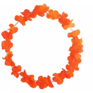 Гавайское ожерелье Цветочки, цвет оранжевый Happy Pirate. Цвет: оранжевый