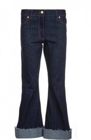 Расклешенные джинсы с широкими отворотами и необработанными краями Natasha Zinko. Цвет: темно-синий