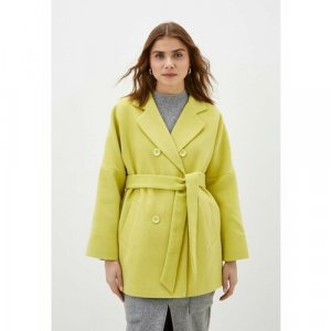 Пальто , размер 50, желтый Louren Wilton. Цвет: желтый/желтый