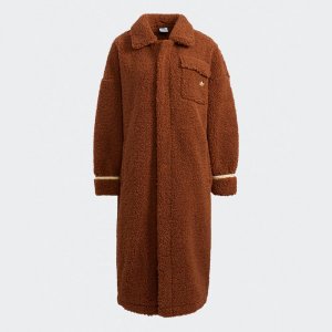 Куртка-пальто Cosy Sherpa, коричневый Adidas
